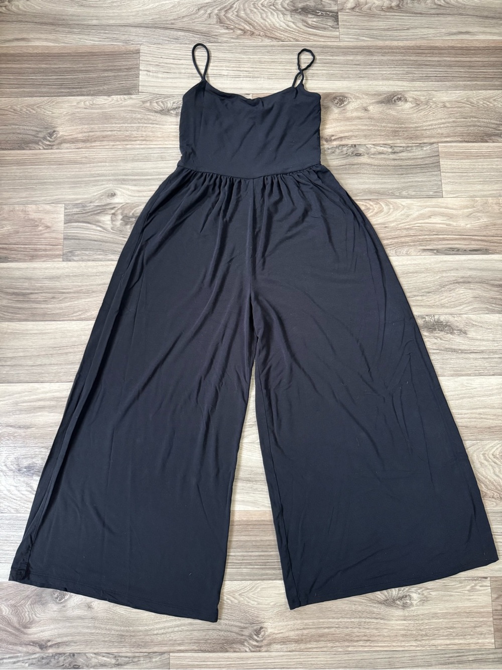 Aritzia Wilfred Market Stretchy Wide Leg Jumpsuit in Black Size Extra Small
